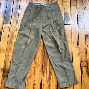 Vintage Banana Republic Men’s 32x30* Green 100% Linen Pants Wide Leg Baggy 90’s